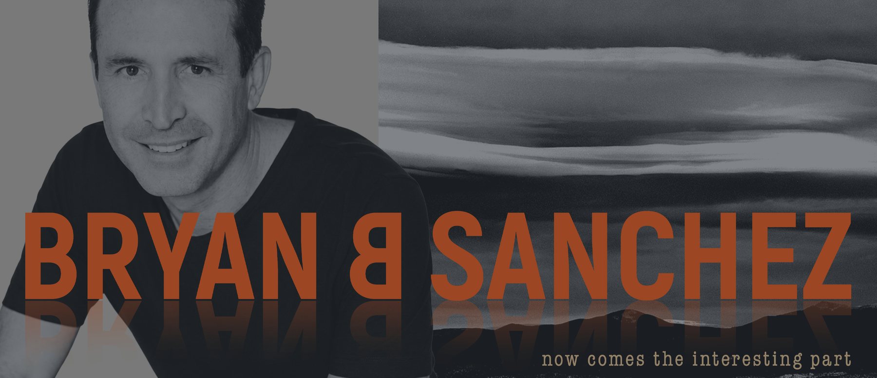 Bryan B. Sanchez, with a New Mexico landscape
